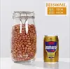 Pote de Armazenamento com Tampa de Fivela de Vidro Pote Selado para Grãos à Prova de Umidade para Cozinha Doméstica Pote para Conservas Temperos Pote de Armazenamento de Alimentos