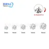 Aretes de Aleación de Titanio F136, Cartílagos Piercing Genuinos de Swarovski, Piercings de Labio, Joyería Piercing de Espiral Interna con Base Plana
