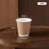 Copo de Papel Kraft Descartável Oco com Tampa e Embalagem Copo de Café Camada Dupla Isolado para Leite de Soja Chá Bebida Quente Copo de Papel