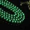 Cuentas Redondas de Jadeíta Verde Completo Color Verde Seco Dragón de Hierro, Cuentas de Jade para Manualidades, Cuentas Sueltas de Jade Seco Verde de Cuarzo