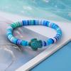Europa e Estados Unidos pulseira de tartaruga de argila macia transfronteiriça novo estilo de férias na praia pulseira de menina de argila macia colorida de estrela-do-mar