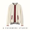 Nuevo cárdigan de cachemir asimétrico con cremallera y abertura lateral para otoño e invierno, suéter con cuello alto para mujer, chaqueta de moda, soporta generación