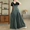 Macacão Longo Jeans de Primavera, Verão, Outono Calça Jeans Macacão Jeans Vintage Solto Emagrecedor Macacão Plus Size