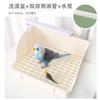 Caja Bebedero para Loros, Tina de Baño con Circulación de Agua y Ducha de Lluvia Automática para Estorninos y Periquitos