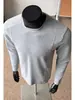 2026 HT26438 Camiseta de Manga Larga Estructurada Cuello Redondo Estampado Falso Tallas Grandes M-5X HT26713-Camiseta de Manga Larga Otoño