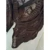 DestacadoYuran 26 Colección Primavera/Verano Nuevo Cardigan de Punto Grueso de Hilo de Algodón Hueco Tejido a Mano de Manga Larga Oversized