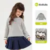 Camiseta Infantil Dudu para Meninas, Roupa de Verão para Meninas, Novas Blusas da Moda de Manga Curta para Crianças, Moda Infantil da Moda