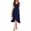 Vestido de cóctel de longitud media para mujer 2026 Otoño Nuevo Sin mangas Aliexpress Vestido de fiesta para tallas petite