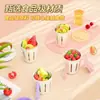 Taza de Ensalada de Frutas Doble Capa con Drenaje Sellada Conservación Fresca Gran Capacidad Taza de Frutas Limpieza Conveniente Taza de Frutas para Llevar
