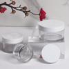 Frasco de Creme Transparente de Plástico de Fábrica Frasco Cosmético Pet Frasco de Amostra para Reabastecimento Creme Facial Viagem Portátil Frasco de Boca Larga