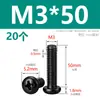 Tornillos M2M3M4M5M6M8 Negros de Acero Inoxidable 304, Tornillos de Cabeza Redonda Phillips, Tornillos para Máquina de Cabeza Plana Zincados Negros