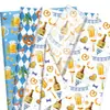 Papel de Seda Oktoberfest Alemão WX 17g Papel de Embrulho à Prova de Umidade para Doces de Presente Decoração de Cerveja Papel Copiador