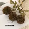 Ramo de 3 Piezas de Flores Artificiales de Diente de León para Arreglo de Escena, Decoración de Boda, Flores Secas Artificiales de Crisantemo de Bola de Gama Alta, Flores Falsas