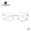 Mukoo Eyewear Marco de Gafas con Forma de Ceja Estilo Japonés Versátil Marco de Gafas Redondo Retro Personalidad Sin Graduación para Hombres y Mujeres