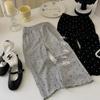 Pantalones de Campana de Lunares para Niñas Primavera y Verano Leggings Infantiles Estilo Coreano Modernos Delgados Pantalones para Caminar para Bebés Niñas