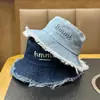 Sombrero de Pescador Vintage Lavado Estilo Nuevo para Mujer, Primavera y Verano Senderismo al Aire Libre Viajes Ala Ancha Cubre Rostro Versátil Sombrero de Mezclilla