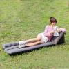 Em estoque atacado flocado camping cama inflável portátil ao ar livre individual tapete de dormir interno dobrável cama de pausa para almoço