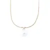 Verano Nueva Moda Elegante Collar Colgante de Perla para Mujer Acero Inoxidable Chapado en Oro de 18K Joyería Retro Casual Al por Mayor