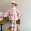 Chaqueta de Polar para Niña Invierno 2025 Nueva de Moda Suéter Cálido de Piel para Niños Bebé Niña Invierno Top Engrosado
