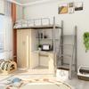 Beliche Yicai para Funcionários e Estudantes Universitários, Cama de Apartamento de Dois Andares, Cama de Dormitório, Cama de Aço Madeira Ferro Forjado