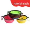 Tigela dobrável de silicone para animais de estimação Tigela dobrável para cães Tigela de água Material de silicone Novo material Tigela dobrável para cães de estimação