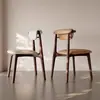 Silla de comedor de madera maciza nórdica para uso doméstico, diseño moderno de lujo ligero, adecuada para restaurantes, cafeterías, sillas de ocio con respaldo, sillas y taburetes para mesa de comedor