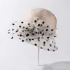 Chapéu de Pescador de Organza Respirável para Primavera e Verão Florido Estilo Coreano Novo Chapéu de Pescador com Proteção Solar Versátil e na Moda para Mulheres