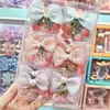 Presilha de Cabelo Infantil com Laço de Renda Perolada, Bolinhas, Pera, Desenho Animado Fofo Estilo Coreano, Presilha Doce de Princesa para Franja, Grampo