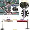 Sombrilla Romana para Patio Exterior Accesorios del Poste Central Manivela Accesorios Parasol de Reemplazo para Sombrilla Romana