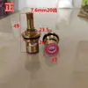 7.6/7.7/7. Núcleo de Válvula de Dente Fino Torneira Válvula Angular Manípulo de Roda de Mão Acessórios de Reparo do Núcleo da Válvula Interruptor de Torneira de Banheiro