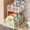 Cesta de Almacenamiento para Gabinete de Baño Extraíble debajo del Lavabo del Baño Estante de Almacenamiento Gabinete para Inodoro y Lavabo Estante en Capas