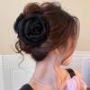 Rosa Nube ~ Pinza para el Cabello con Flor para Mujer, Sentido de Alta Gama, Nuevo 2025, Pinza de Tiburón para la Parte Trasera de la Cabeza, Accesorios Grandes para el Cabello