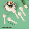 Juego Desechable de Cubiertos de Madera Cuchillo Tenedor Cuchara Ecológico Biodegradable Cubiertos de Abedul Postre Helado Cuchara de Madera Tenedor de Madera Cuchillo de Madera