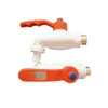 Válvula de engate rápido com esfera, válvula de passagem reta de alto fluxo, durável e prática para uso externo, adequada para torneiras de água quente e fria de engenharia, prática e fácil de usar