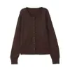 Conjunto de cárdigan chaqueta para mujer talla grande ALINDM con tiras para otoño 100 kg, falda de punto línea A
