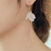 Moda Coreana Nueva Llegada Aretes de Botón Aretes de Pétalo Inmortal Curva S Largos Versátiles Distintivos Súper de Hada Pinza para Oreja 196