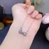 Fornecedor do Tiktok de Colar de Água-Marinha Natural Cristal, Pedra Principal Limpa 4*4mm, Cravação em Prata 925, Galvanoplastia de Alta Resistência