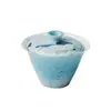 Gaiwan Ballena Azul Oceánico Pintado a Mano Ino Kiyosong, Tazón de Té Doméstico de Alto Valor para Mujer, Juego de Té, Tazón para Beber Té