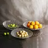 Plato de Fruta de Vidrio Estilo Europeo Hogar Sala de Estar Creativo Plato de Fruta de Vidrio Plato de Fruta Cesta de Fruta Bocadillo Ensalada Plato de Fruta Venta al por Mayor