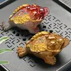 Enfeites de Pet de Chá que Mudam de Cor, Sapo Dourado, Pode Criar Animal de Estimação Mesa de Chá, Mesa de Chá, Bandeja de Chá, Brincadeira de Chá, Cerimônia do Chá, Acessórios para Conjunto de Chá