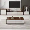 Mueble de TV Moderno para Sala de Estar Mueble de Medios Minimalista Nórdico de Pie Mesa de Centro Redonda de Madera Maciza Almacenamiento Gabinete de Piso de Madera Maciza Venta al por Mayor