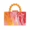 Bolso de mano de acrílico perlado con cuentas para cena, bolso de mano portátil para regalo de boda, de comercio exterior, nuevo y generoso, para damas de moda