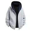 Cárdigan con Capucha Reversible para Hombre, Otoño Nuevo Estilo Japonés Pesado Moda Trendy Suelto Chaqueta de Alta Gama para Hombre