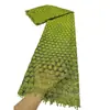 Tejido de Encaje Bordado Floral Pequeño de Ancho Completo Soluble en Agua, Material de Guipur Hueco de Color Sólido para Ropa y Vestidos