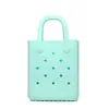 Bolso de Gelatina Versátil de Moda con Accesorios DIY, Bolso Perforado para Vacaciones de Verano en la Playa, Bolso de Mano Sencillo para Mujer