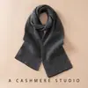 Bufanda de Cachemira para Mujer 100% Cachemira Pura Versátil Simple Jacquard de Tejido de Punto con Patrón de Ondas de Agua Bufanda Cálida para el Cuello