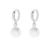 Aretes Retro Nuevos de Plata Esterlina S925 Ojo de Gato Transfronterizos Generosos Elegantes para Niñas Joyería al por Mayor