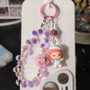 Encantos Originales Pop Mart Lindos para Hacer Manualidades con Cristal de Fresa y Hortensia para Correas de Teléfono, Colgantes de Bolsos y Colgantes de Coche