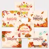 Hk007-T Pegatinas Redondas Decorativas de Acción de Gracias Sellos Adhesivos para Sobres de Tarjetas de Felicitación Pegatinas Redondas de Sello