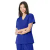Artículo de venta caliente TEMU color sólido pantalones de manga corta ropa para lavar a mano para hombres y mujeres talla grande ocio doctor hospital enfermera ropa